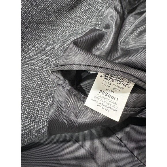 Bert Pulitzer Mens Dark Gray Twist Blazer Sport Jacket Coat Tweed Wool Blend 38 - Picture 7 of 8